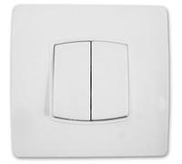 Double va et vient borne-auto vis + griffes - Blanc - Diwone - Zenitech