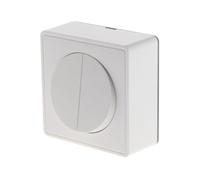 Interrupteur double complet va et vient 10A en saillie - Blanc - Vulco - Zenitech