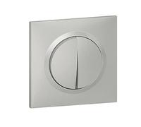 Legrand Interrupteur double va-et-vient Dooxie 10A alu complet