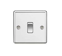 Interrupteur DP 20 A 1G - Bord arrondi - Chrome poli