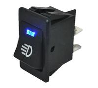 Interrupteur du panneau de phares Interrupteur à bascule pour feux de voiture, bouton marche/arrêt, 2 positions, 4 broches, LED 35 A(Blue)