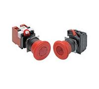 Interrupteur d'urgence Omron ; 22 mm ; 2 positions ; NC x3 ; rouge ; sans éclairage