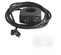 Interrupteur électrique pour guidon de vélo et scooter avec bouton ON OFF et commande d'accélérateur, ABS étanche pour barres de 22 mm, compatible avec moto, VTT et systèmes 24 V/36 V/48 V, (2 en 1)