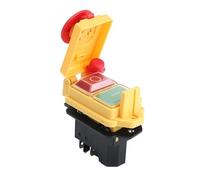 Interrupteur électromagnétique 4/5 broches 120 V 220 V Bouton poussoir de réinitialisation marche-arrêt avec couvercle IP55 étanche ReplaceYCZ3-C, KJD17B(5 Pins,220V)