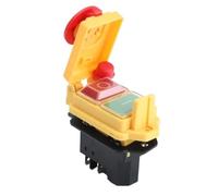 Interrupteur électromagnétique 4/5 broches 120 V 220 V ON/OFF, bouton-poussoir de réinitialisation momentanée avec couvercle, étanche IP55, remplacement YCZ3-C KJD17B(4 Pins,220 V)