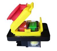 Interrupteur électromagnétique d'urgence étanche KJD12, bouton-poussoir for perceuse, 4 broches Controls Switches