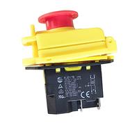 Interrupteur électromagnétique étanche KEDU KJD17B - Bouton poussoir d'arrêt d'urgence - 16 A - 2 NO (4 broches)
