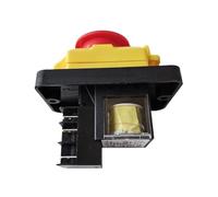 Interrupteur électromagnétique, KJD12-14, 6 broches, bouton-poussoir d'arrêt d'urgence for outils de menuiserie électrique, 16 A CA 220-240 V