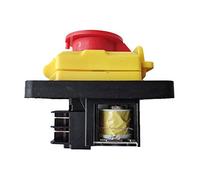 Interrupteur électromagnétique KJD12 KEDU 4 broches interrupteurs à bouton-poussoir d'arrêt d'urgence pour outils de menuiserie électrique perceuses d'établi meuleuses tours et scies 16A AC 220-240V