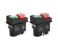 Interrupteur électromagnétique, YH02-A 110 V 220 4 broches 5, bouton poussoir de démarrage for équipement machine-outil, étanche IP55, sécurité 16 A (4, V)(5PIN,220V)