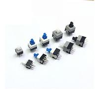 interrupteur électronique 10 pièces interrupteur non autobloquant/autobloquant 5.8 * 5.8 7 * 7 8 * 8 8.5 * 8.5mm Push Tactile Power Micro Switch 6 Pin Button Reset Switch (Color : 10p 7mm Self-lockin