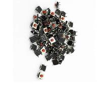 interrupteur électronique 100 pièces commutateurs industriels 6x6x3.4mm 4 broches PCB à travers le trou montage Tact bouton-poussoir commutateurs SPST