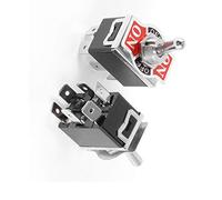 interrupteur électronique 2 interrupteurs noirs AC 250V/10A 125V/15A DPDT ON/Off/ON, 6 broches, interrupteur à bascule