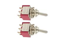 interrupteur électronique 2 pièces interrupteurs à bascule AC 250V/2A 120V/5A 6 bornes à cosses à souder DPDT marche/arrêt/marche interrupteurs à bascule DPDT interrupteur à bascule