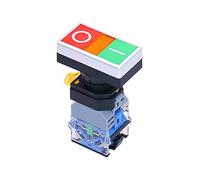 interrupteur électronique 22mm 10A 440V 1 NO 1 NC ON Off Start Stop Interrupteur momentané Bouton poussoir Voyant Voyant Tension 110V