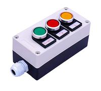 interrupteur électronique 22mm 10A 440V 1NO 1NC rouge jaune vert signe bouton poussoir momentané interrupteur à bouton-poussoir Station