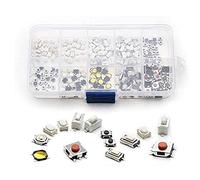 interrupteur électronique 250Pcs 10-Types Tactile Push Button Switch Car Remote Control Keys Button Touch Microswitch