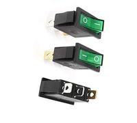 interrupteur électronique 3 pièces commutateurs AC 15A/250V 20A/125V 3 broches SPDT e/s vert LED interrupteurs à bascule interrupteur KCD3