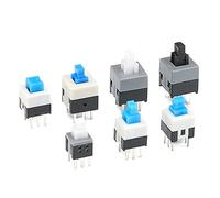 interrupteur électronique 5.8 * 5.8 7 * 7 8 * 8 8.5 * 8.5mm Kit de micro-interrupteurs d'alimentation tactile à verrouillage automatique Interrupteurs à bouton à 6 broches
