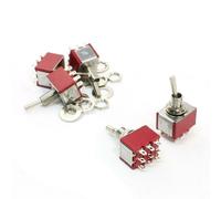 interrupteur électronique 5 pièces commande électrique 3PDT 2 positions verrouillage interrupteur à bascule à bascule AC 250 V 2A