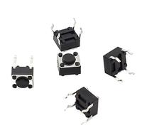 interrupteur électronique 50 pcs/lot 6x6x4.3 MM 4PIN G89 Tactile Tact bouton poussoir Micro interrupteur enfichable Direct auto-réinitialisation DIP Top cuivre
