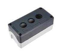 interrupteur électronique Boîtier de station de commande de commutateur à bouton-poussoir, ouverture à 3 boutons de 22mm, étanche, gris et blanc