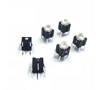interrupteur électronique Bouton d'interrupteur d'alimentation 5pcs 6 * 6 * 8,4 mm trou traversant micro bouton poussoir interrupteur momentané tactile avec échantillon de LED vert jaune rouge blanc b
