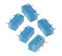 interrupteur électronique Bouton interrupteur 5 pièces blanc point bleu coque 0.74N souris Micro interrupteur alliage d'argent Contacts 20 millions de vie
