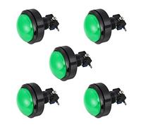 interrupteur électronique Bouton poussoir de jeu 62mm rond 12V LED bouton-poussoir éclairé avec micro-interrupteur for jeux vidéo d'arcade vert 5 pièces
