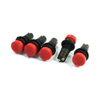interrupteur électronique Commande de montage sur panneau électrique, 2 bornes à vis, tête ronde rouge, Machine-outil, bouton interrupteur, 5 pièces