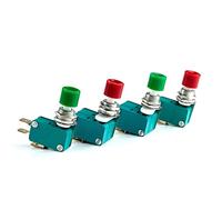 interrupteur électronique DS-438 DS-438 Actionneur à bouton-poussoir momentané rouge/vert Micro interrupteur de fin de course 12 mm Bouton-poussoir 6,3 mm (couleur : Ds-448-red) (Color : Ds-448-red)