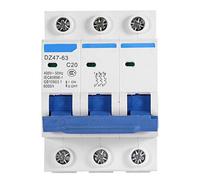 interrupteur électronique DZ47-63 Disjoncteur miniature à 3 pôles Disjoncteur de sécurité MCB 400VAC (10A) (Size : 20A)