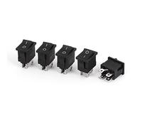 interrupteur électronique Interrupteur à bascule électrique DPST ON-OFF for bateau, contrôle automatique de voiture, AC 250V/6A 125V/10A, 5 pièces