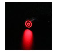 interrupteur électronique Interrupteur à bouton-poussoir en métal oxyde noir 16mm avec lampe à LED Modification de voiture/ordinateur étanche momentané/verrouillage 3V 6V 12V 220V