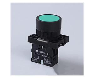 interrupteur électronique Interrupteur à bouton-poussoir plat momentané de 22 mm XB2-EA31 EA42 ZB2-BE101C 102C 1NO 1NC 10A Interrupteur de démarrage à retour automatique Rouge Vert (Color : Weiß, Si
