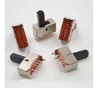 interrupteur électronique Interrupteur à Glissière 250PCS Micro Mini Interrupteur à Bascule Bouton 8 BROCHES 2P3T Interrupteur à Bascule Double Interrupteur Coulissant Vertical Hauteur de la Poignée: