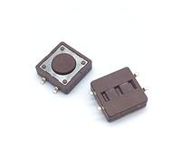 interrupteur électronique Interrupteur tactile 100 pièces 12x12x4.3mm interrupteur à bouton-poussoir tactile SMD 4pin Micro interrupteur 12 * 12 * 4.3MM DTSM-2 bouton marron