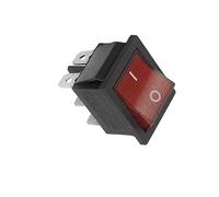 interrupteur électronique Interrupteurs muraux à bouton rouge, 6 broches DPDT, interrupteur à bascule for bateau, variateur AC, 250V, 15/30A