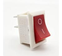 interrupteur électronique Lot de 1/5 mini interrupteurs à bascule KCD1, marche/arrêt, équipement électrique, 2 broches, 2 positions, 15 x 21 mm, 6 A 250 V CA/10 A 125 V CA, rouge, noir, blanc, sans LE