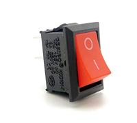 interrupteur électronique Lot de 1/5 mini interrupteurs à bascule KCD1, marche/arrêt, équipement électrique, 2 broches, 2 positions, 15 x 21 mm, 6 A 250 V CA/10 A 125 V CA, rouge, noir, blanc, sans LE