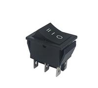 interrupteur électronique Lot de 10 interrupteurs à bascule 20 pièces 31 x 25 mm 6 broches DPDT Snap-in O/I/II Position Snap Off sur le bateau interrupteur à bascule 16 A/250 V Pieds en cuivre (couleu