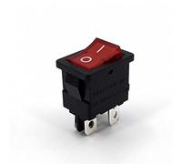 interrupteur électronique Lot de 5 interrupteurs à bascule 15 x 21 mm série MR-6B 220 V AC avec lampe marche-arrêt 4 broches DPST mini interrupteur à bascule 12 A 125 V CA (couleur : 5 pièces rouge) (