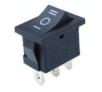 interrupteur électronique Lot de 5 interrupteurs à bascule KCD1 mini noir 3 broches/6 broches marche/arrêt/marche AC 6 A/250 V10 A/125 V (couleur : 3 broches auto-réinitialisation, taille : 10 pièces)
