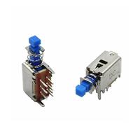interrupteur électronique Micro-interrupteur 100pcs Touches horizontales push-pull Pieds de câblage 6 broches avec bouton d'oreille A04 Auto-réinitialisation avec verrouillage Push Set-Top Box Power S