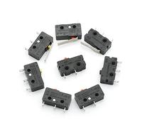 interrupteur électronique Micro interrupteur en cuivre 125/250 V 2/3 broches Mini interrupteur de fin de course à bouton rapide (couleur : Kw2-p-l0-r, taille : 5 pièces) (Color : Kw2-p-l16-r, Size :