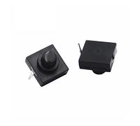 interrupteur électronique Microswitch 100 pièces interrupteur de lampe de poche Ultra-mince interrupteur à clé 12 * 12 * 9.4mm interrupteur de lampe de poche interrupteur autobloquant de 2 pieds