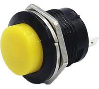 interrupteur électronique Switch Micro Switch 100PCS R13-507 SPST NO Rouge Noir Blanc Jaune Vert Bleu Bouton-Poussoir à Capuchon Rond AC 6A/125V 3A/250V 6 Couleurs (Couleur : 3) (Color : 10)