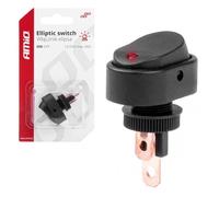 Interrupteur ellipse avec rétroéclairage 12V 24V AMIO-03089