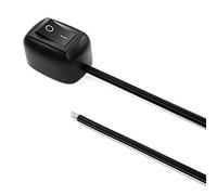 Interrupteur en forme de goutte d'eau pour voiture - 12 V CA - 250 V/6 A - 125 V/10 A - 12 V - Pour phares antibrouillard, feux de circulation diurnes, barre lumineuse LED, etc. (câble : 19,6 pouces)
