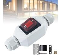 Interrupteur en ligne AC220 V 30 A - Étanche IP66 - Bascule - Bouton poussoir - Machine - Entrée et sortie